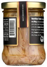 Jar of pickled herring with a label showing nutrition facts.