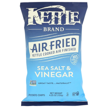 Kettle Foods Air Fried Sea Salt & Vinegar Potato Chips, Crispy Snack, 4.25 oz
