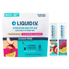 Liquid I.V. Sugar-Free Hydration Multiplier 30 sticks - White Peach and Raspberry Lemonade front