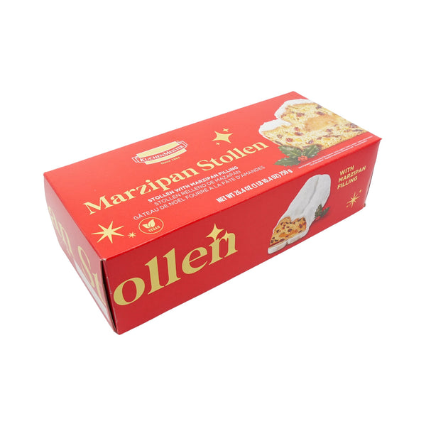 Kuchenmeister Marzipan Stollen, 26.4 oz – Authentic German Christmas Fruit Cake with Rich Marzipan Filling – Traditional Holiday Loaf Imported from Germany