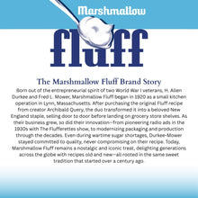 Marshmallow Fluff brand story detailing its history from 1920 to the present.