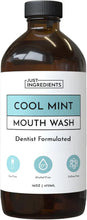 Just Ingredients Cool Mint Mouth Wash 16oz Bottle