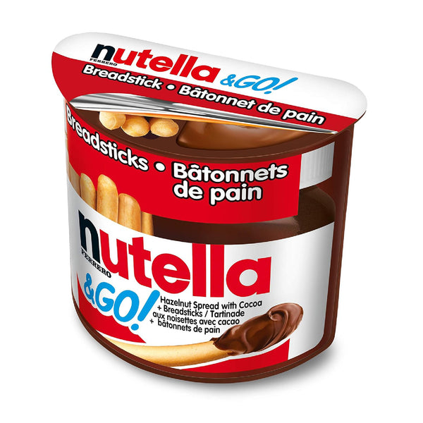 Nutella and Go Snack Packs, Chocolate Hazelnut Spread with Breadsticks, 1.8 Oz