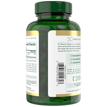 Green plastic supplement bottle from Nature's Bounty with white and gold labels.