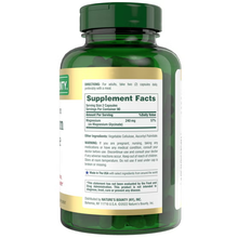 Nature's Bounty Magnesium Glycinate supplement bottle showing Supplement Facts label