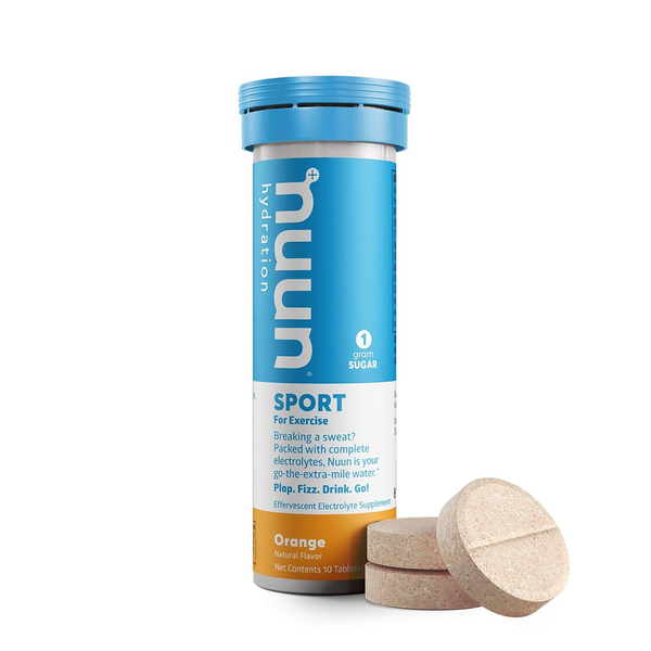Nuun Sport Hydration Orange effervescent electrolyte tablets 10 count tube