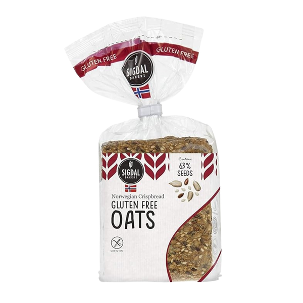 Sigdal Bakeri All Natural Norwegian Crispbread - Non GMO, Vegan, Sugar Free, High Fiber, Low Carbs, High Protein, Wholegrain Snack Crackers With Up To 46% Seeds (Gluten Free Oats, 1 Pack) (Copy)