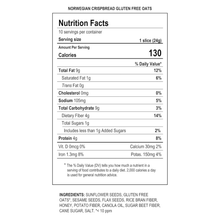 Sigdal Bakeri All Natural Norwegian Crispbread - Non GMO, Vegan, Sugar Free, High Fiber, Low Carbs, High Protein, Wholegrain Snack Crackers With Up To 46% Seeds (Gluten Free Oats, 4 Pack)