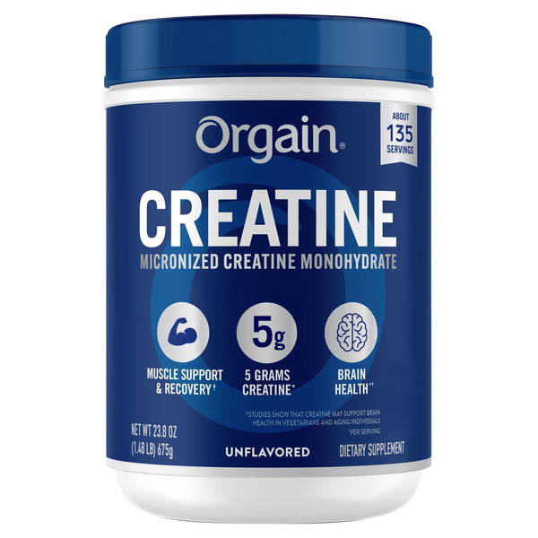 Orgain Micronized Creatine Monohydrate unflavored 23.8 oz 135 servings front