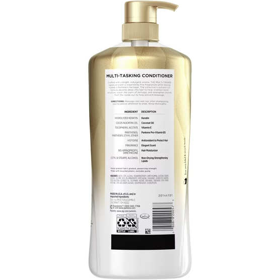 Pantene The Multi-Tasker 10 conditioner 38.2 fl oz back label