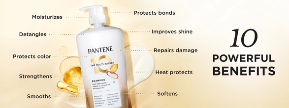 Pantene The Multi-Tasker shampoo ten hair care benefits