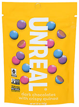 UNREAL Dark Chocolates Crispy Quinoa 5 oz - front of bag candy gems