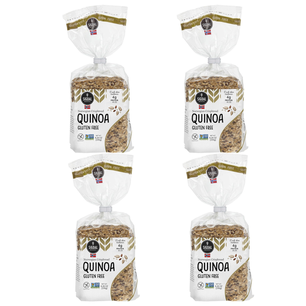 Sigdal Bakeri Gluten Free Quinoa | Norwegian Wholegrain Crispbread | All Natural and Non-GMO, 8.29 oz (235g) (Pack of 4)