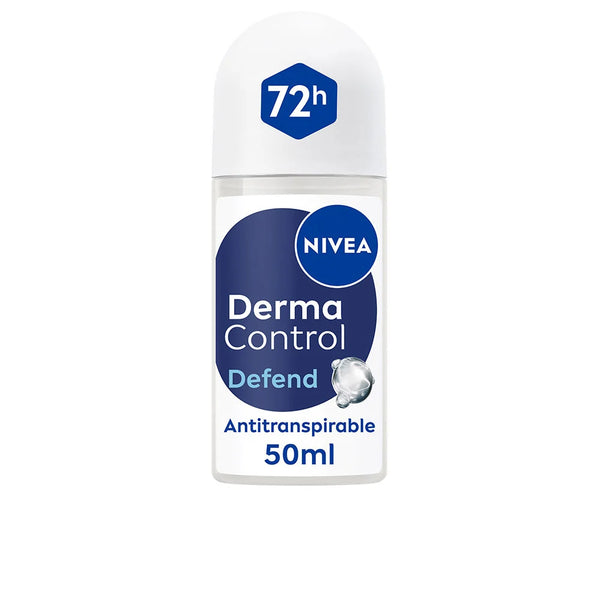 Nivea Derma Control antiperspirant deodorant bottle on a white background