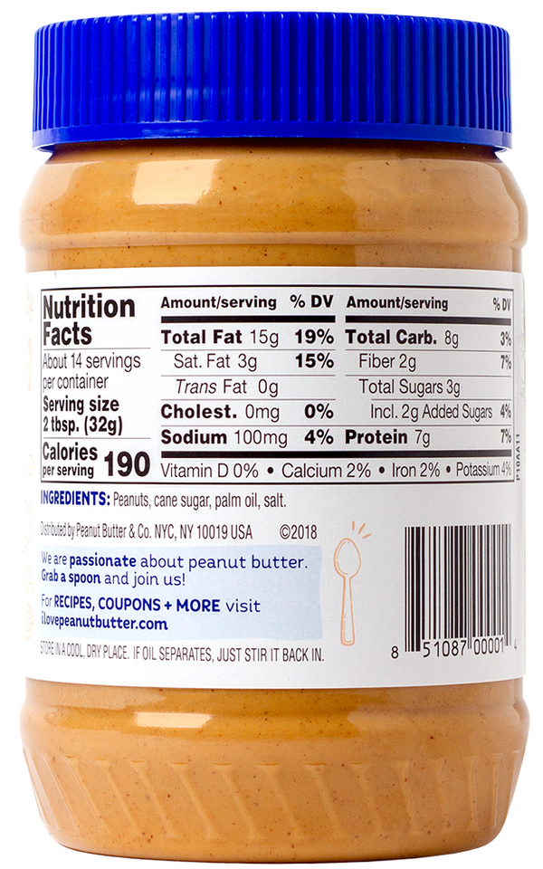 Peanut Butter & Co. Smooth Operator Peanut Butter, Creamy & Smooth Texture, 16 oz Jar