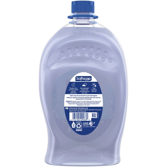 Softsoap Advanced Clean liquid hand soap refill 80 fl oz back label