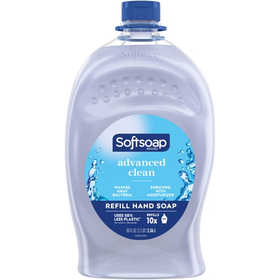 Softsoap Advanced Clean liquid hand soap refill 80 fl oz front view