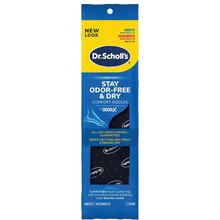 Dr. Scholl's® Stay Odor-Free & Dry Comfort Insoles with Odor-X®, Unisex Inserts, 1 Pair, Full Length Trim to Fit Men's Shoe Sizes (7-13) and Women's Shoe Sizes (5-10)