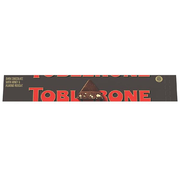 Toblerone Dark Chocolate Bar with Honey & Almond Nougat, 3.52 oz Swiss Dark Chocolate Candy