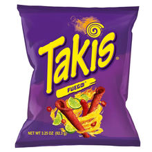 Takis Fuego Rolled Tortilla Chips 3.25 oz - hot chili pepper lime flavor