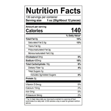 Takis Fuego Rolled Tortilla Chips nutrition facts label
