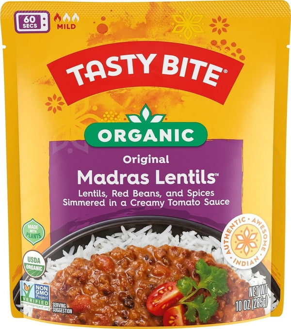 Tasty Bite Organic Original Madras Lentils pouch, 10 oz