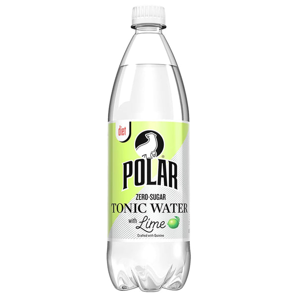 Polar Beverages Diet Tonic Water with Lime, 33.8 fl oz (1 Liter) – Zero Calorie, Refreshing Lime-Flavored Tonic ( Pack Of 6 )