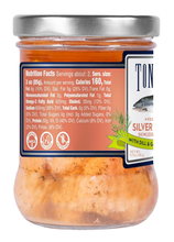 Tonnino Silver Salmon 6.3 oz nutrition facts omega-3 and protein label