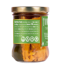 Tonnino Yellowfin Tuna Jalapeno 6.7 oz nutrition facts and protein label