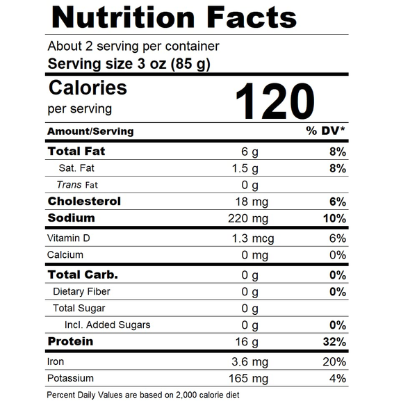 Tonnino Yellowfin Tuna Fillets in Olive Oil 6.7 oz nutrition facts