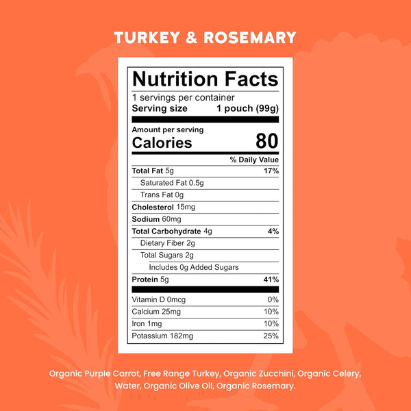 Serenity Kids Free Range Turkey + Rosemary Baby Food Pouch – 3.5 oz