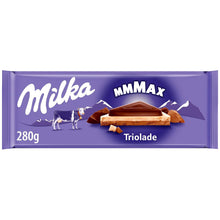 Milka Triolade Chocolate Bar – 280g Large Size | Milk, White & Dark Chocolate Blend