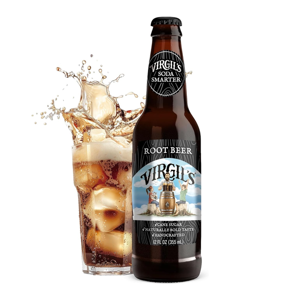 Virgil's Root Beer 12 fl oz glass bottle - handcrafted cane sugar soda