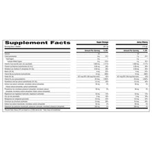 Supplement facts label for Super Orange and Juicy Cherry vitamin packets, showing nutrition details per serving