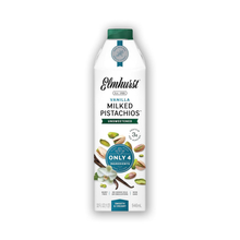 Elmhurst 1925 Vanilla Pistachio Milk Unsweetened - 32 Ounce (Pack of 6) Dairy-Free, Vegan, Kosher, Shelf Stable Milk Made w/Vanilla, Water & Pistachio for Healthier, Simpler Plant-Based Alternatives