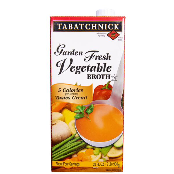 Tabatchnick Garden Vegetable Broth – Plant-Based, Slow-Simmered Flavor for Soups, Cooking & Sauces – 32 oz Carton