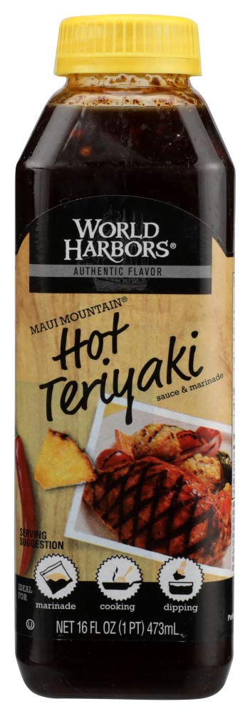 World Harbors Maui Mountain Hot Teriyaki Sauce & Marinade 16 oz front