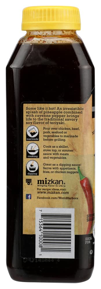 World Harbors Maui Mountain Hot Teriyaki Sauce & Marinade 16 oz back directions