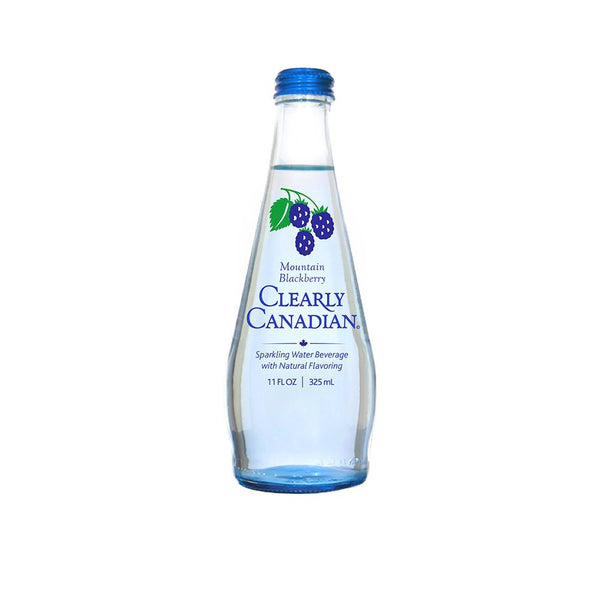 Clearly Canadian Mountain Blackberry Sparkling Water - 11 oz bottles (Pack of 12)