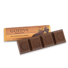 Godiva Chocolatier Belgium Milk Chocolate with Caramel Bar Gift, Great for Stocking Stuffers, 24 Pack