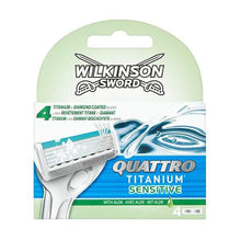 Wilkinson Sword Quattro Titanium Sensitive Razor Blade, 4 Count