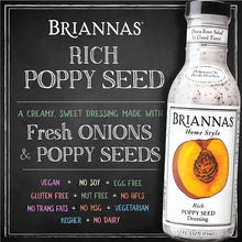 Briannas, Dressing Poppy Seed, 12 Fl Oz