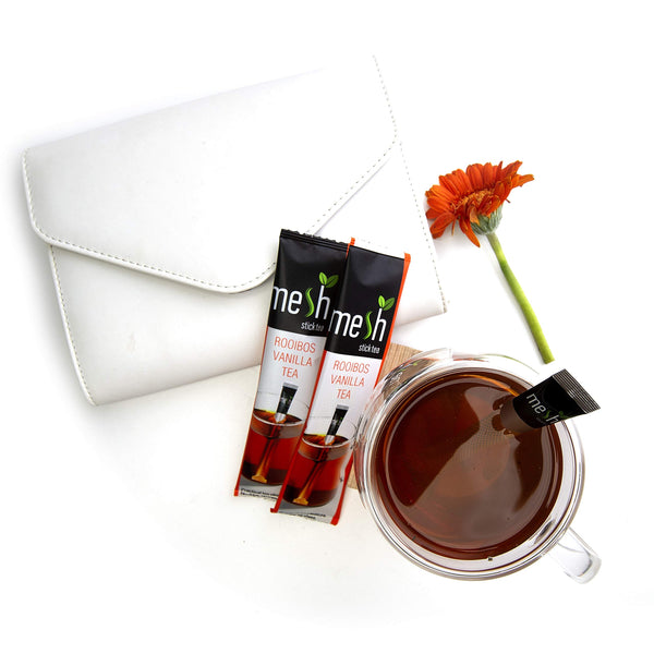 Mesh Vanilla Rooibos Stick Tea | 192 Sticks (12 Pack of 16) | Premium Instant Tea